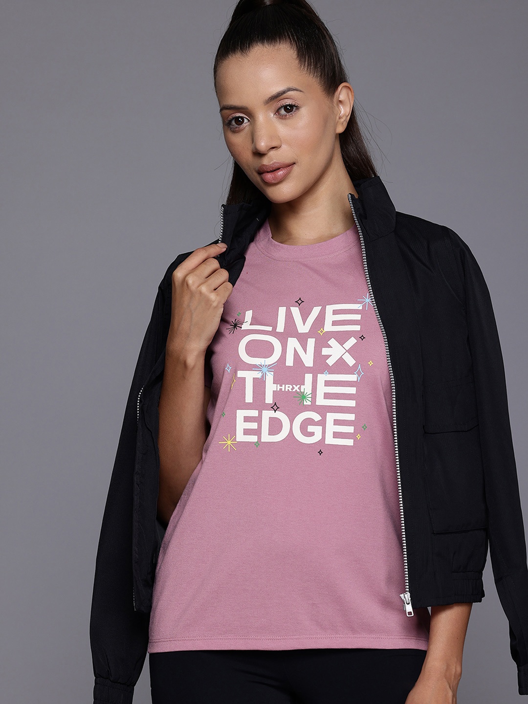 

HRX by Hrithik Roshan Women Typography Printed T-shirt, Pink