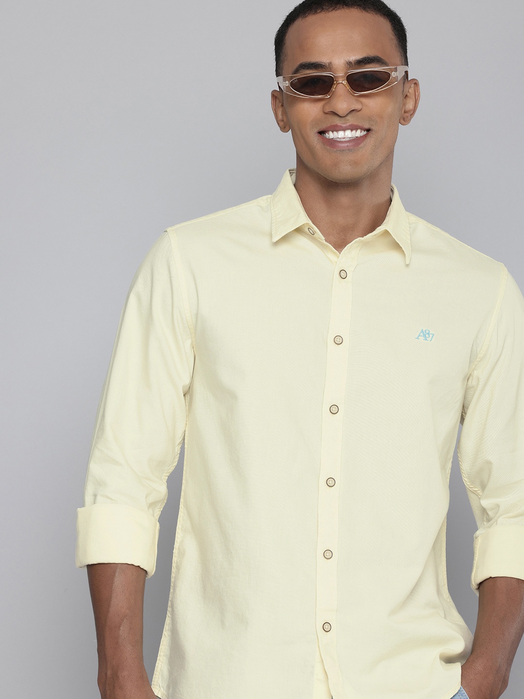 

Aeropostale Pure Cotton Opaque Casual Shirt, Yellow