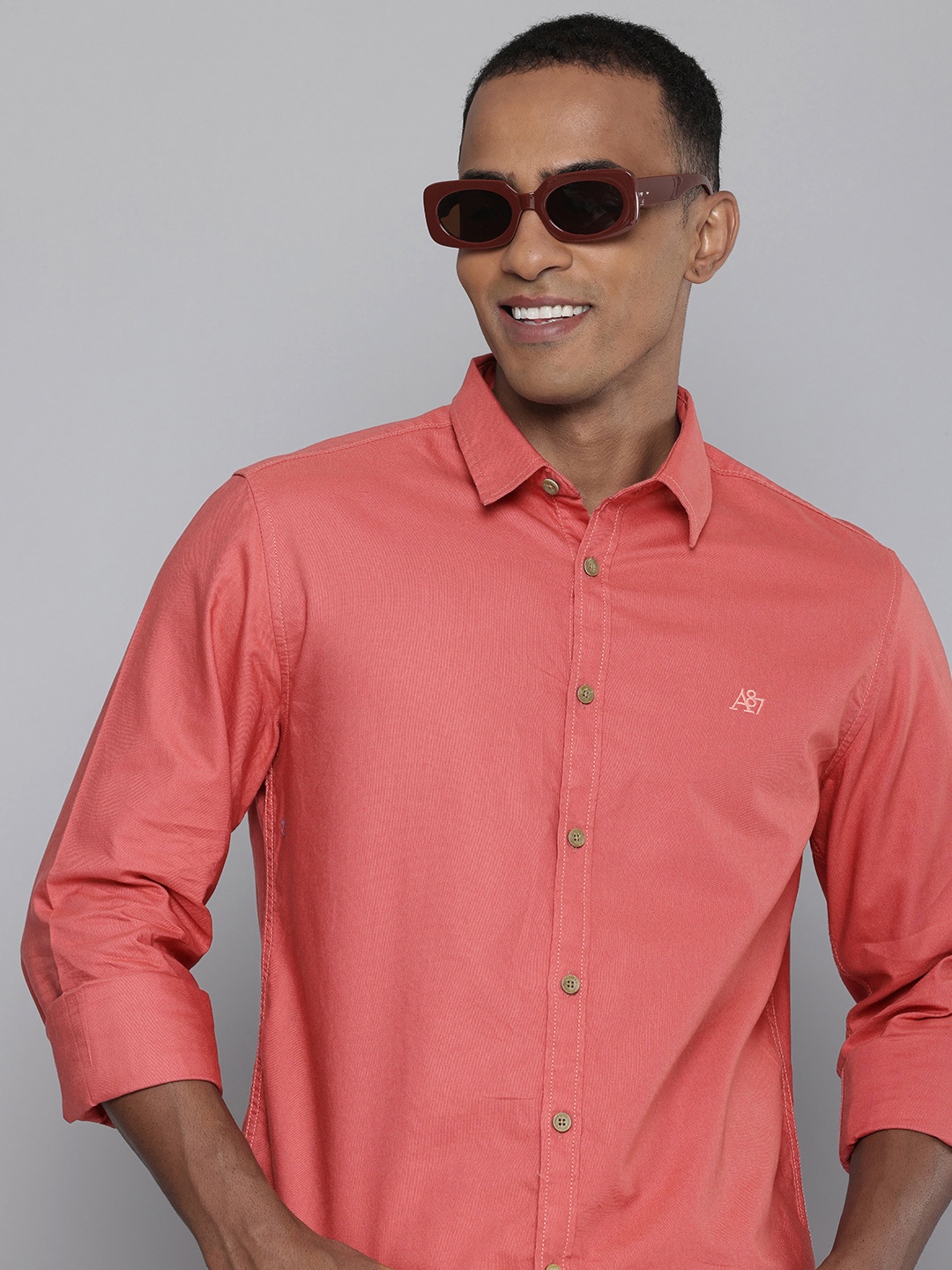 

Aeropostale Pure Cotton Opaque Casual Shirt, Red