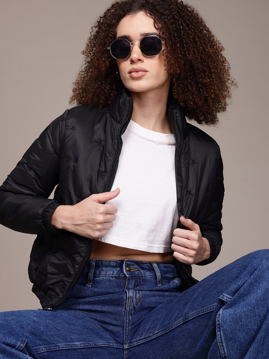 

The Roadster Lifestyle Co. Women Puffer Jacket, Black