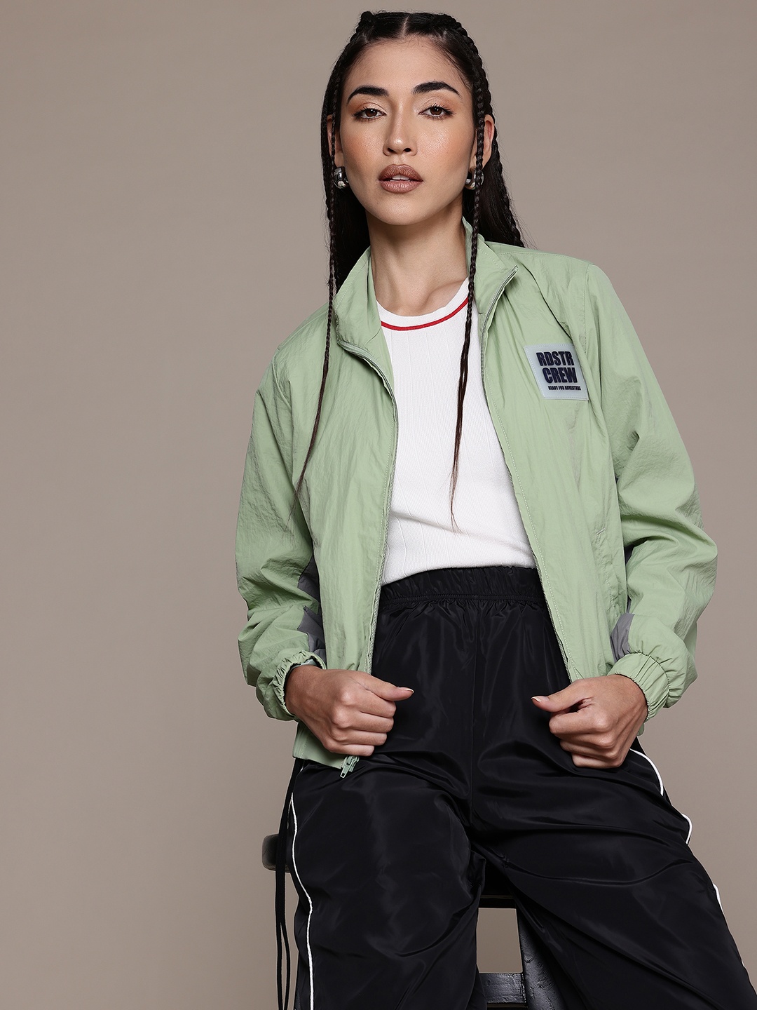 

Roadster Women No Bomber Jacket, Green