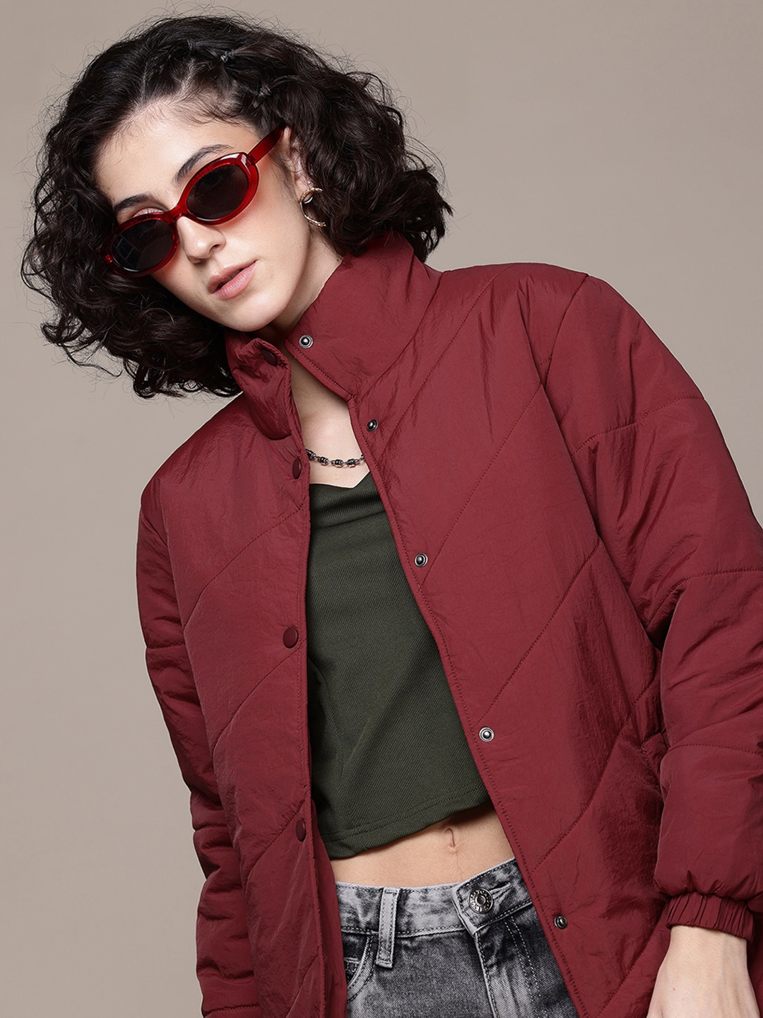 

The Roadster Lifestyle Co. Padded Jacket, Maroon