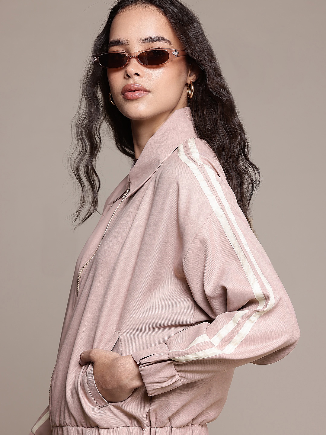 

The Roadster Lifestyle Co. Spread Collar Tailored Jacket, Pink