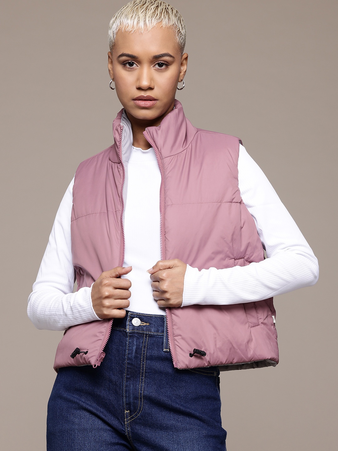 

The Roadster Lifestyle Co. Reversible Padded Jacket, Mauve