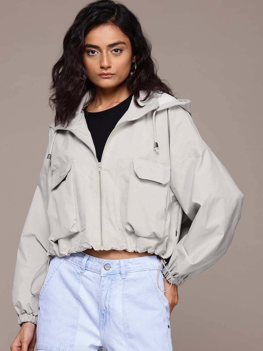 

The Roadster Lifestyle Co. Hooded Tailored Jacket, Grey