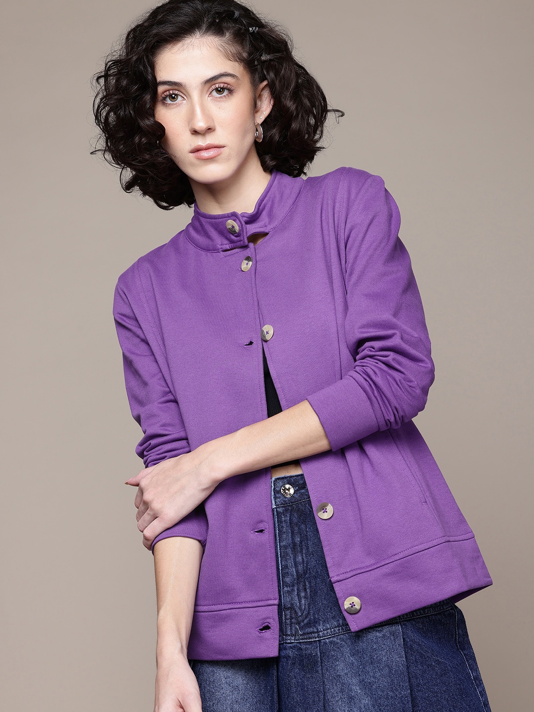 

The Roadster Lifestyle Co. Longline Sweatshirt, Purple