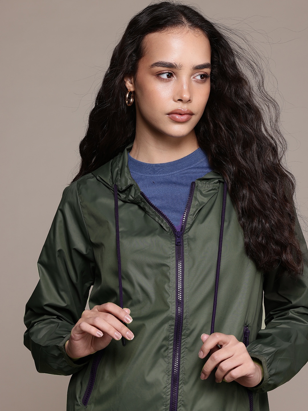 

The Roadster Lifestyle Co. Hooded Tailored Jacket, Green