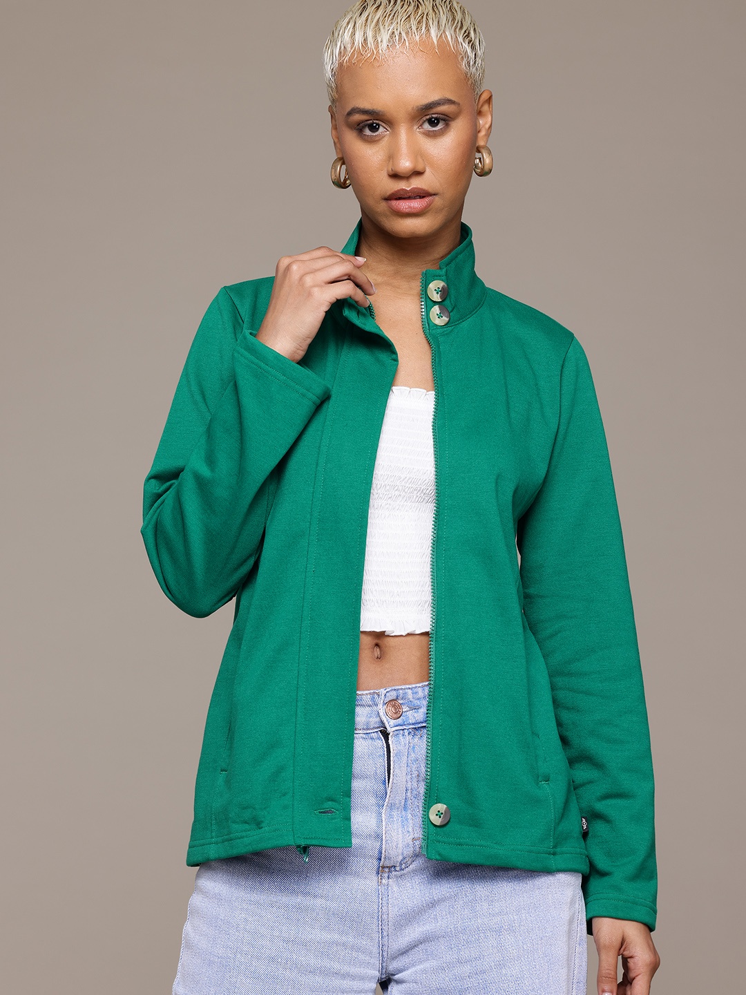 

The Roadster Lifestyle Co. Front-Open Sweatshirt, Green