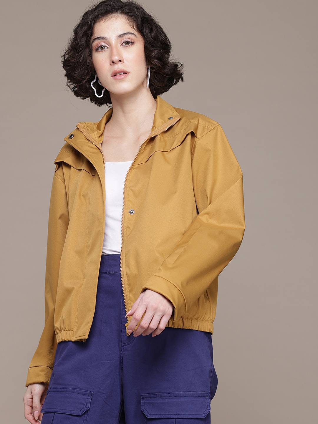 

The Roadster Lifestyle Co. Women Tailored Jacket, Mustard