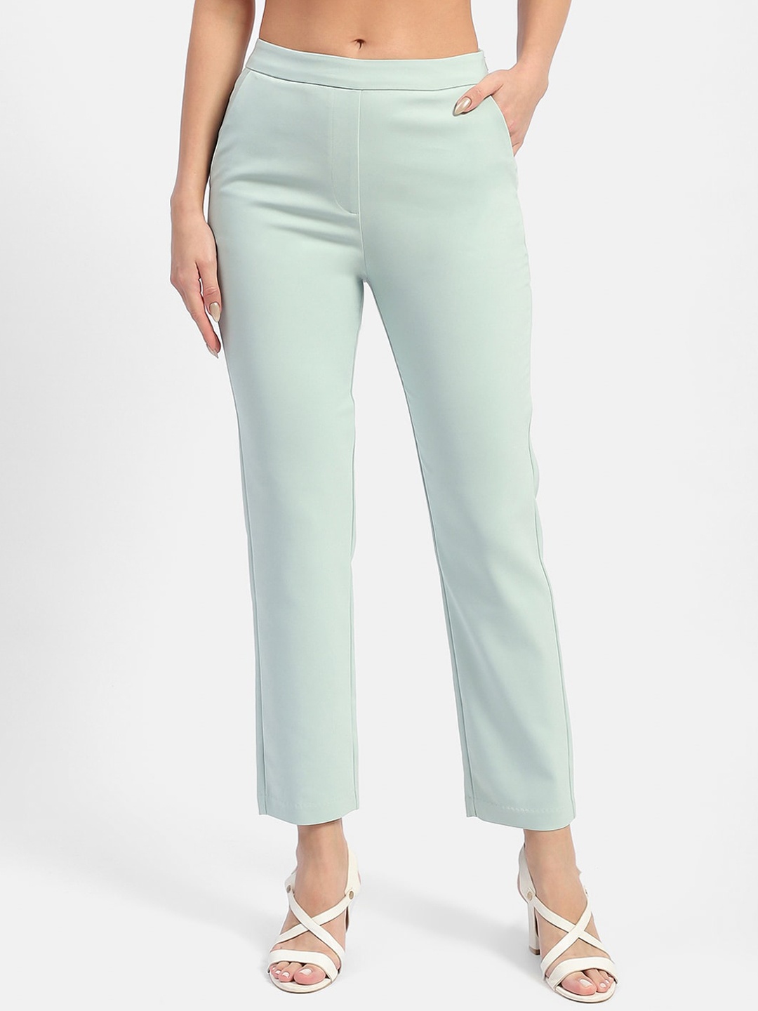 

Madame Women Mid-Rise Trousers, Green