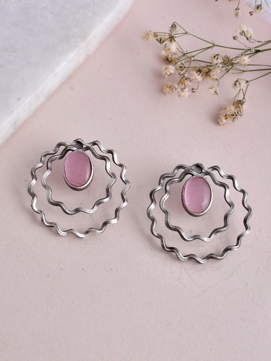 

DASTOOR Silver Contemporary Drop Earrings