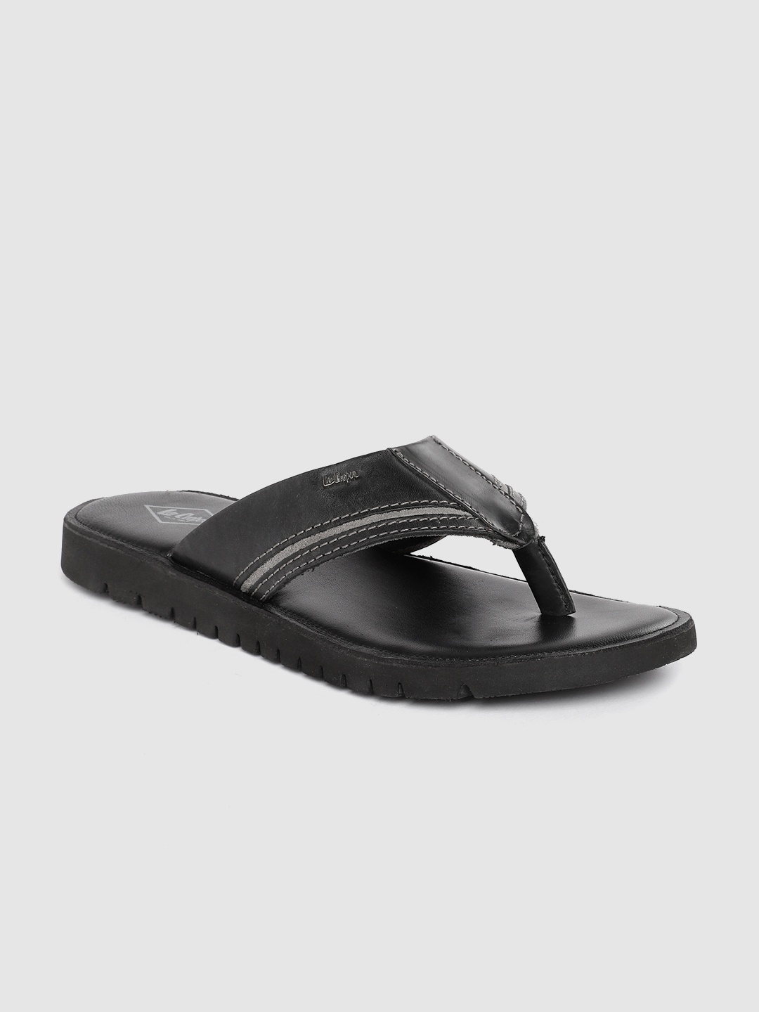 

Lee Cooper Men Leather Comfort Sandals, Black