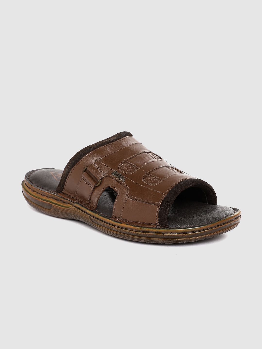 

Lee Cooper Men Leather Comfort Sandals, Brown