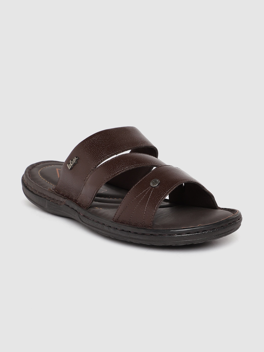 

Lee Cooper Men Leather Comfort Sandals, Brown