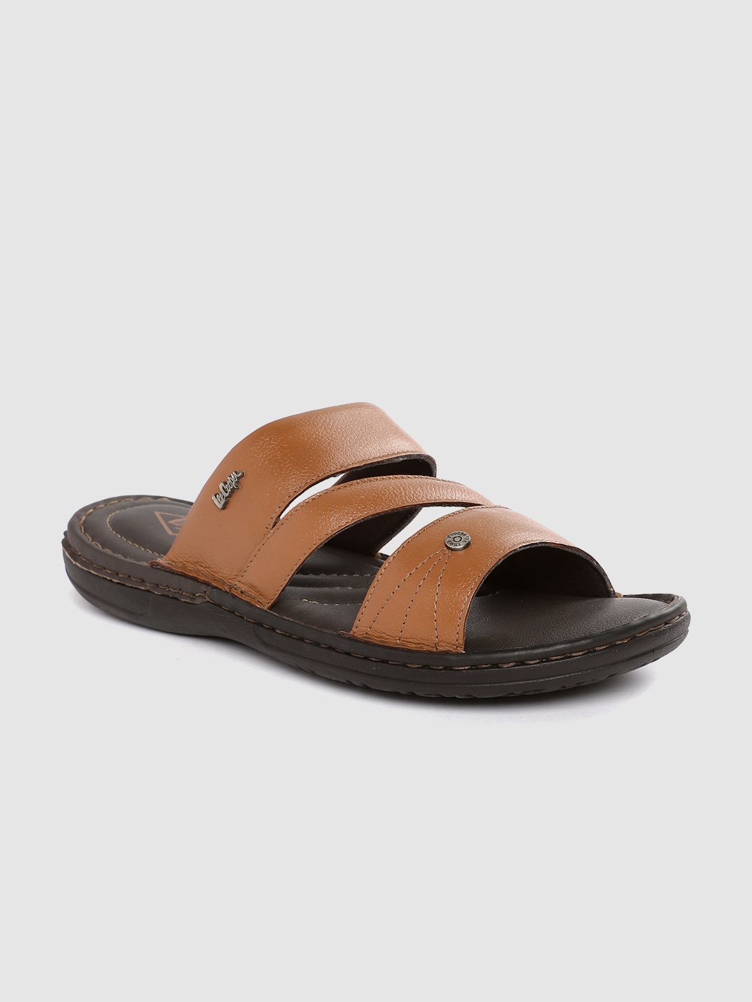 

Lee Cooper Men Leather Comfort Sandals, Brown