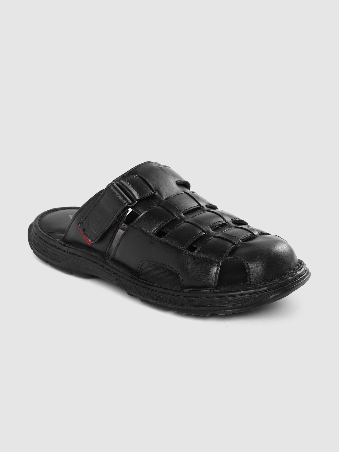 

Lee Cooper Men Leather Fisherman Sandals, Black