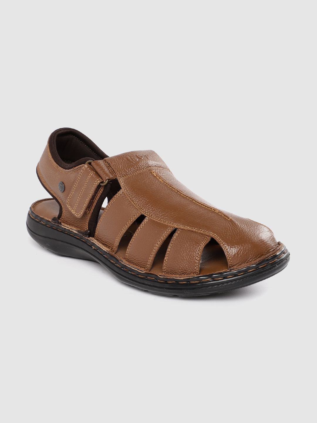 

Lee Cooper Men Leather Comfort Sandals, Tan