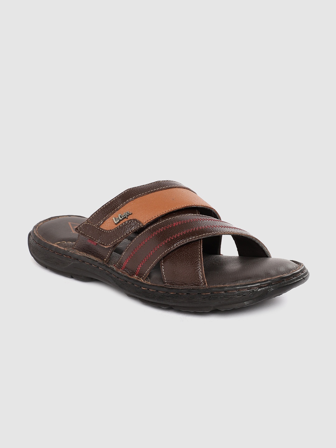 

Lee Cooper Men Leather Comfort Sandals, Brown