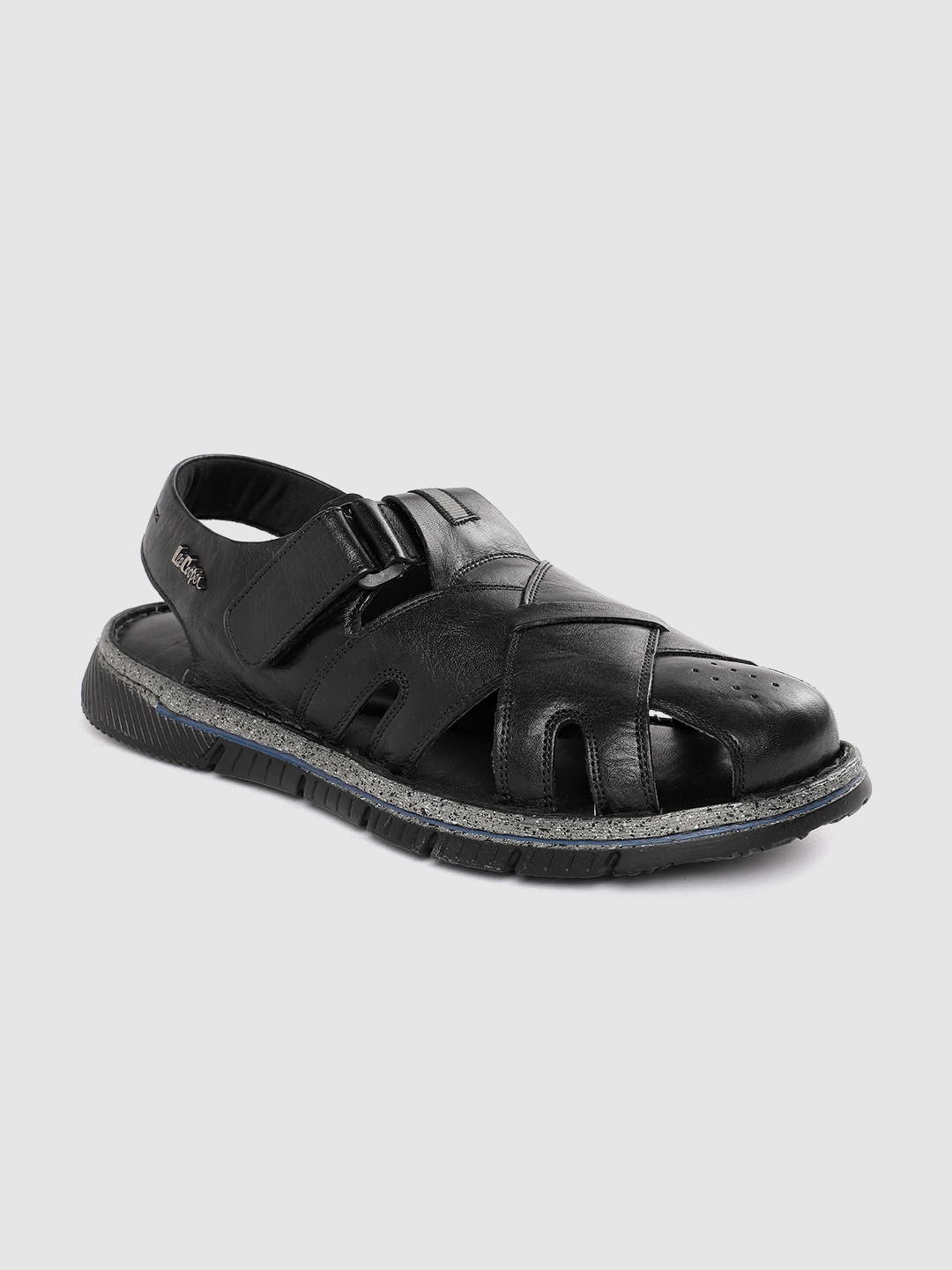 

Lee Cooper Men Leather Fisherman Sandals, Black