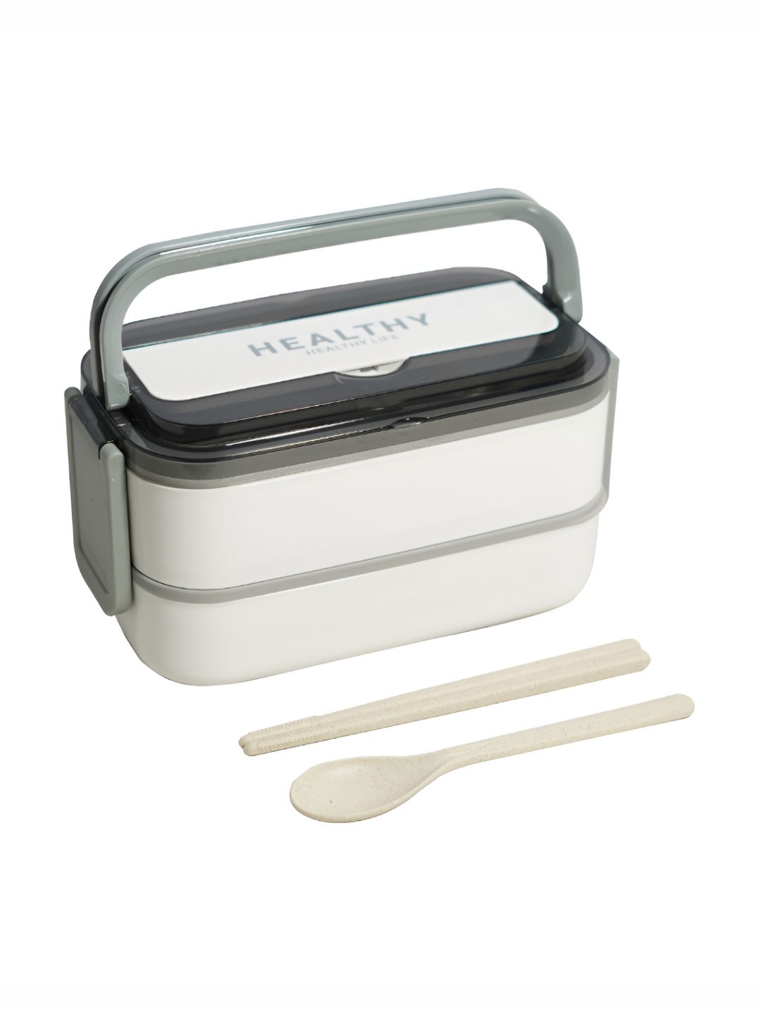 

UniKart White Stainless Steel Leak-Proof Japanese Bento Lunch Box