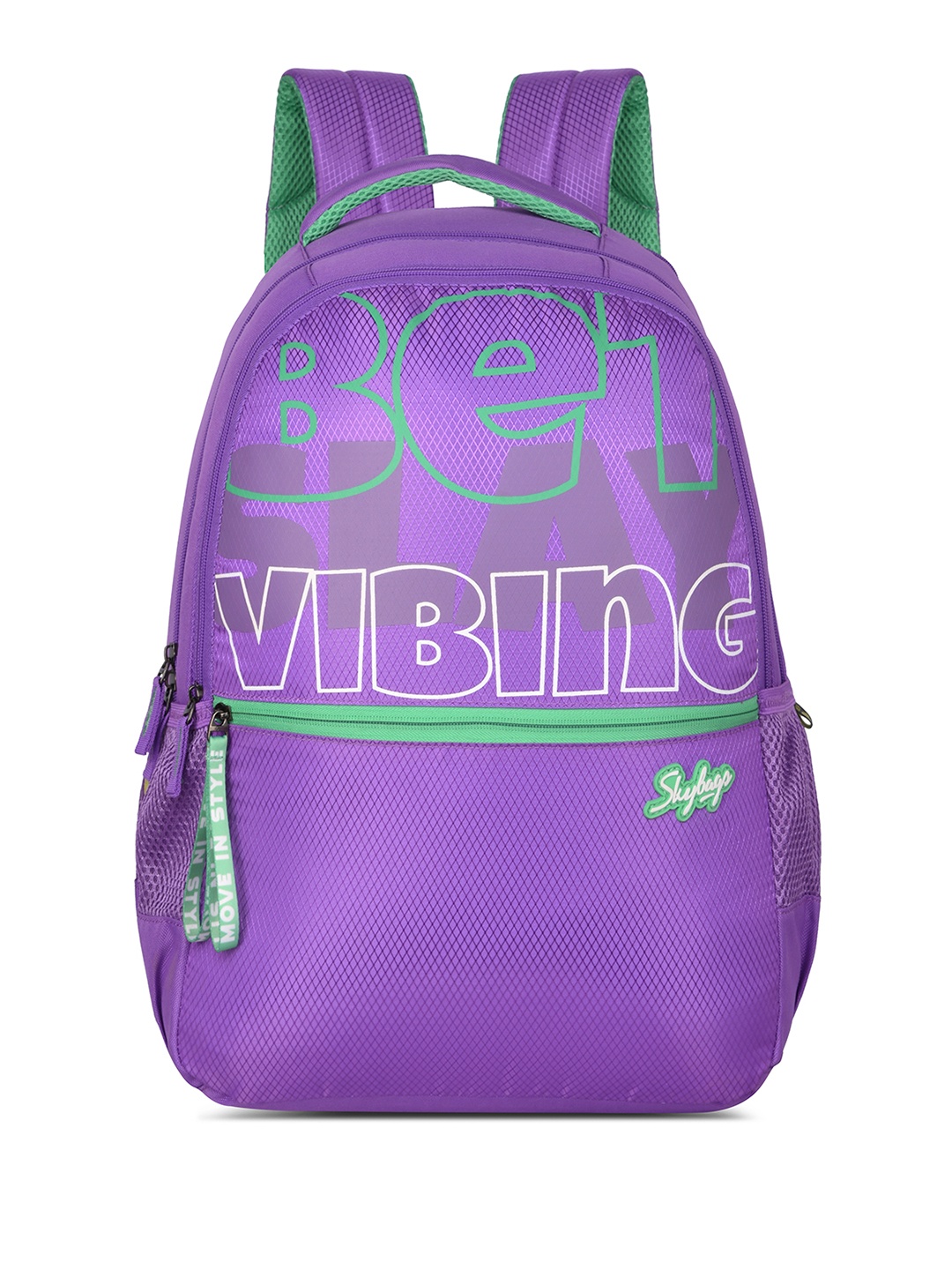 

Skybags Qube 04 School Typography Print Laptop Backpack, Purple