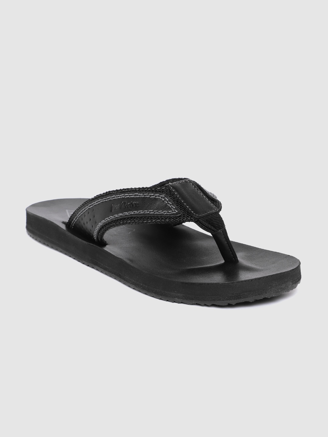 

Lee Cooper Men Leather Comfort Sandals, Black