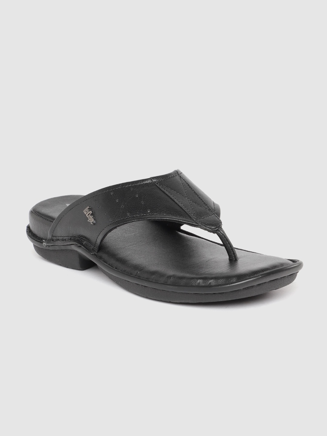 

Lee Cooper Men Leather Comfort Sandals, Black