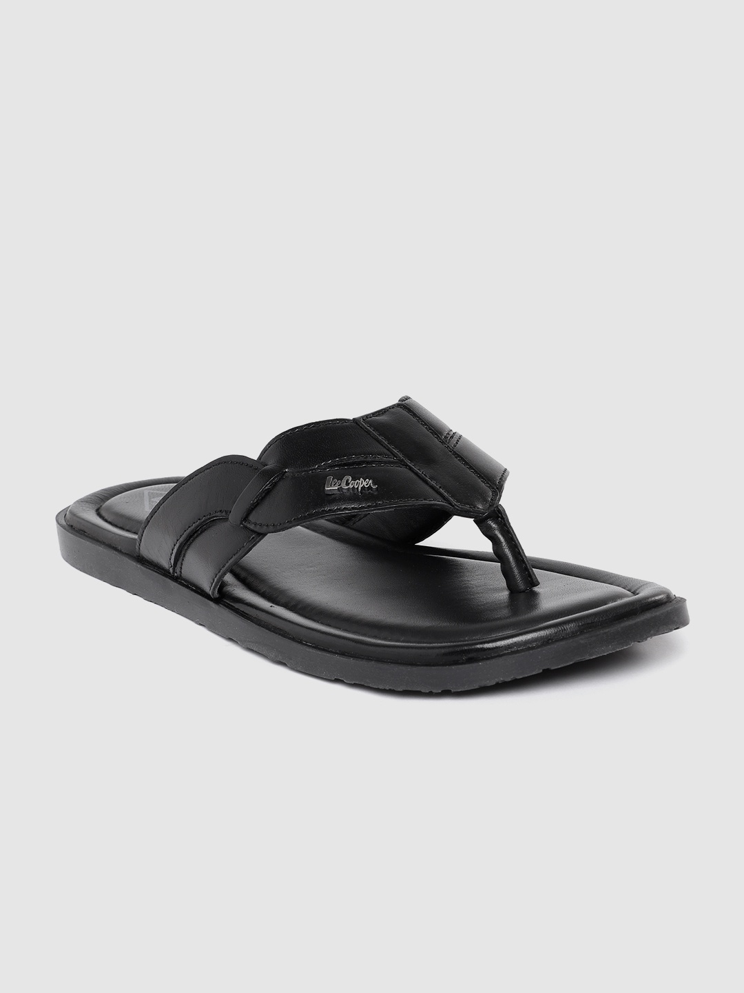 

Lee Cooper Men Leather Comfort Sandals, Black