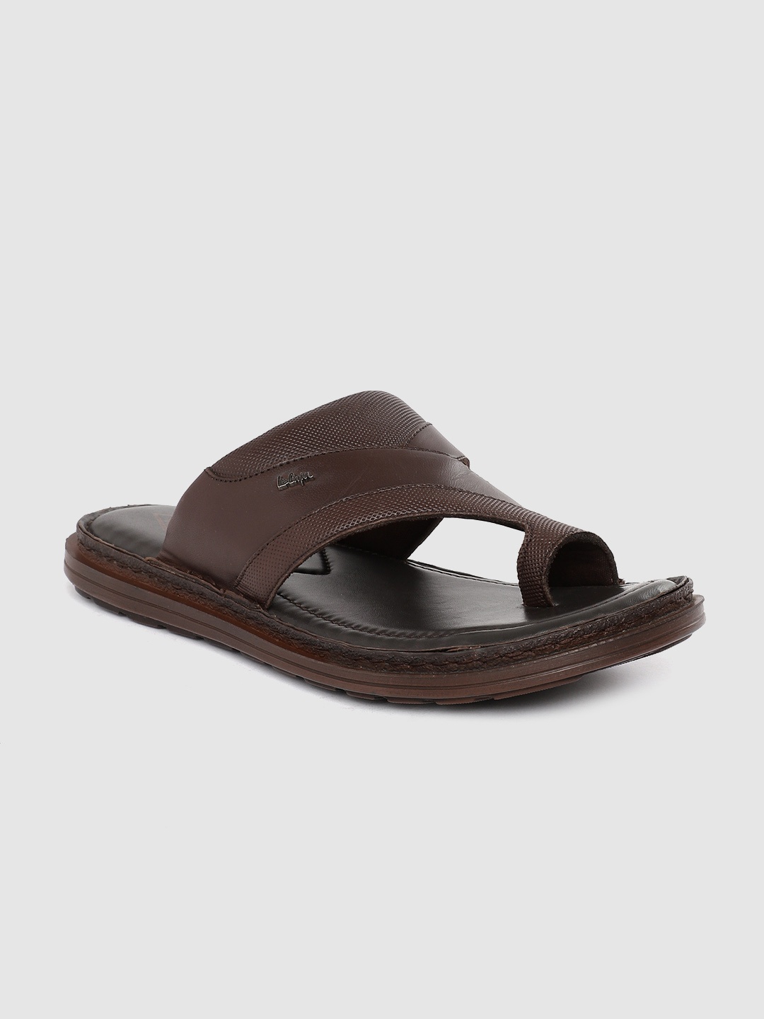 

Lee Cooper Men Ethnic Leather Comfort Sandals, Brown