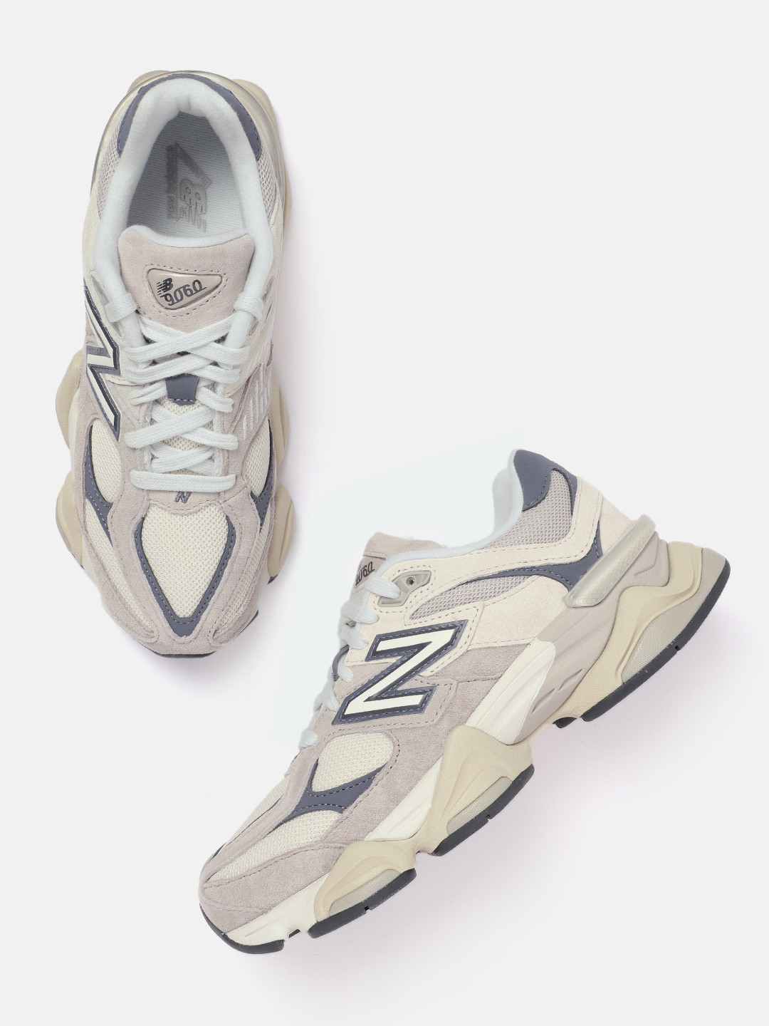 

New Balance Men Woven Design 9060 Sneakers, Beige