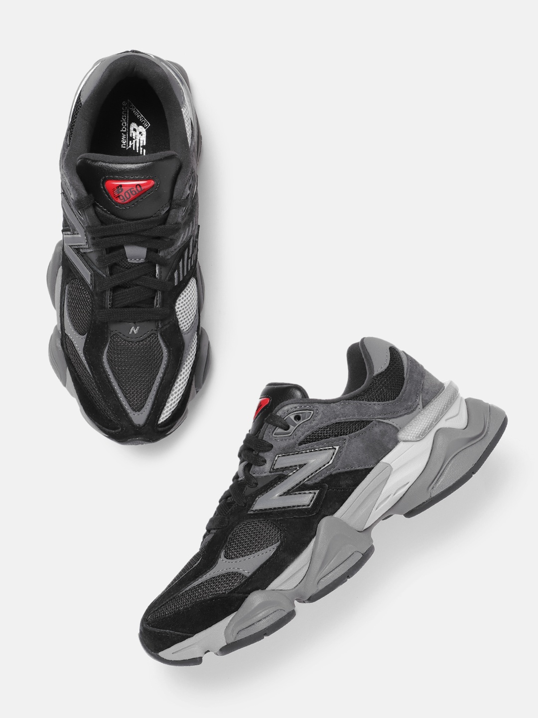 

New Balance Men Woven Design 9060 Sneakers, Black