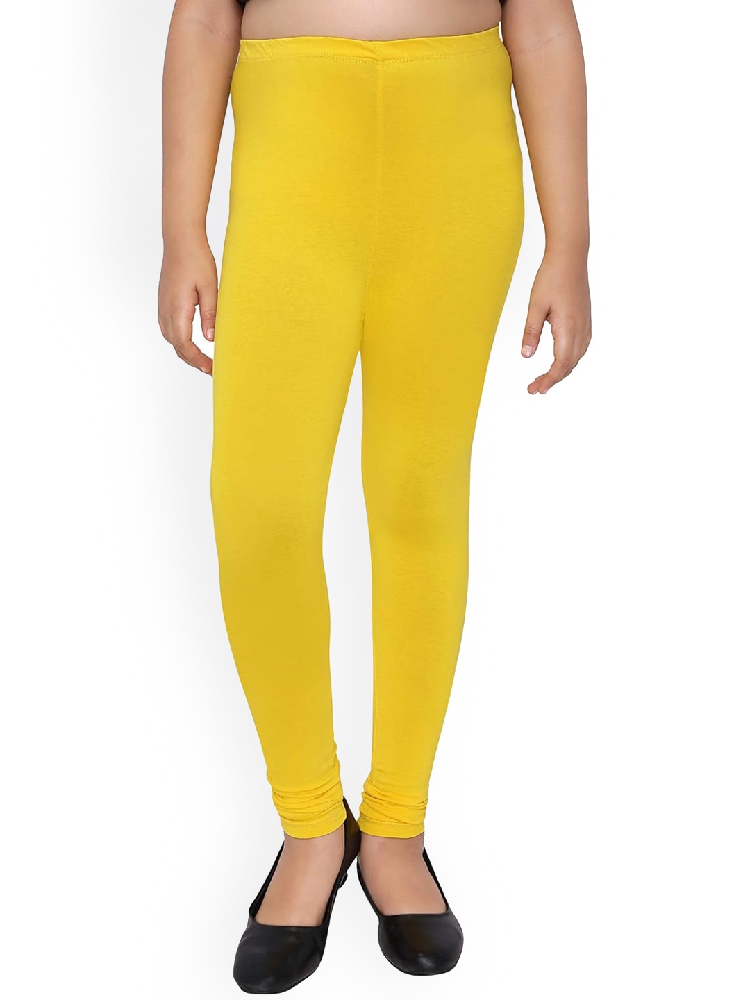 

BAESD Girls 4-Way Stretch Churidar Length Leggings, Yellow