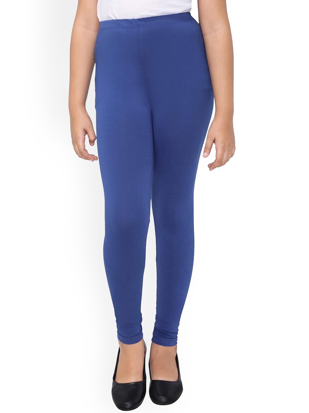 

FRENCH KLEIDER Girls Four Way Stretch Churidar Length Leggings, Blue