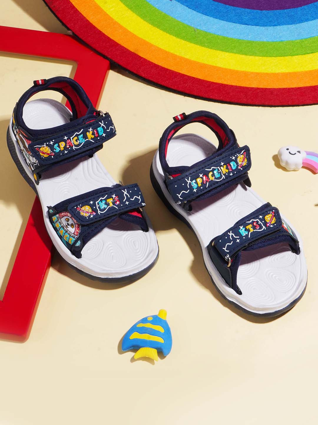 KATS Kids Printed Sports Sandals, Red