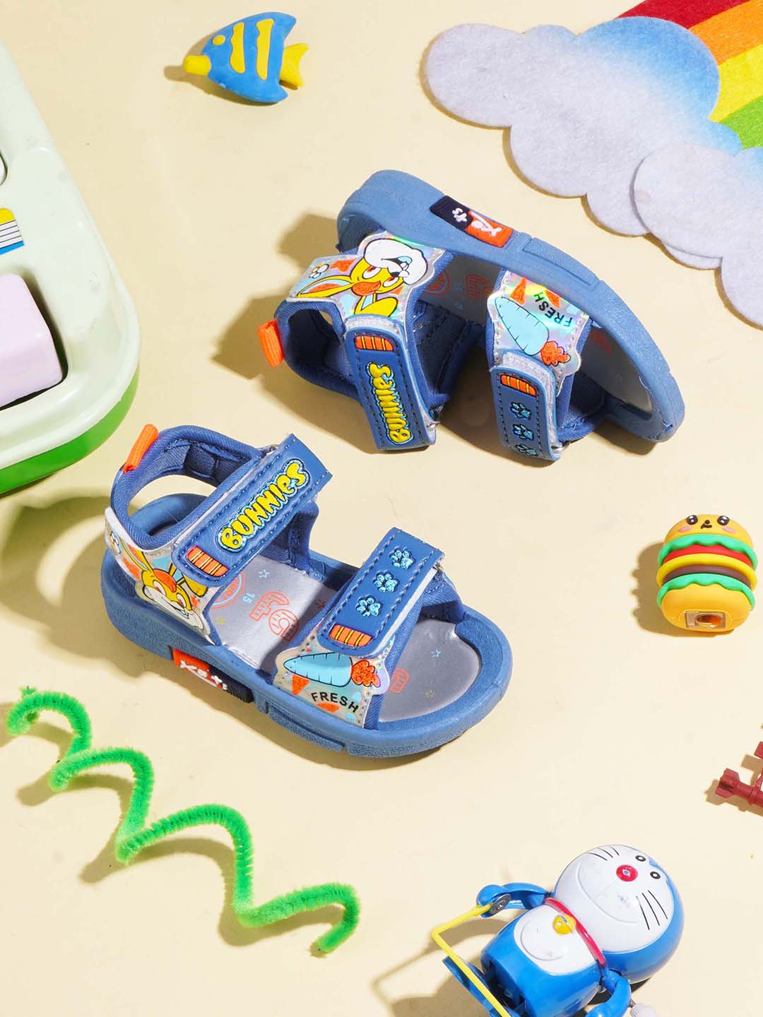 

Kats Infant First Walking Lightweight Musical Sports Sandals, Blue