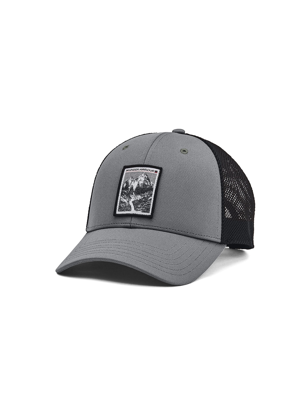 

UNDER ARMOUR Men Colourblocked Blitzing Trucker Baseball Cap, Grey