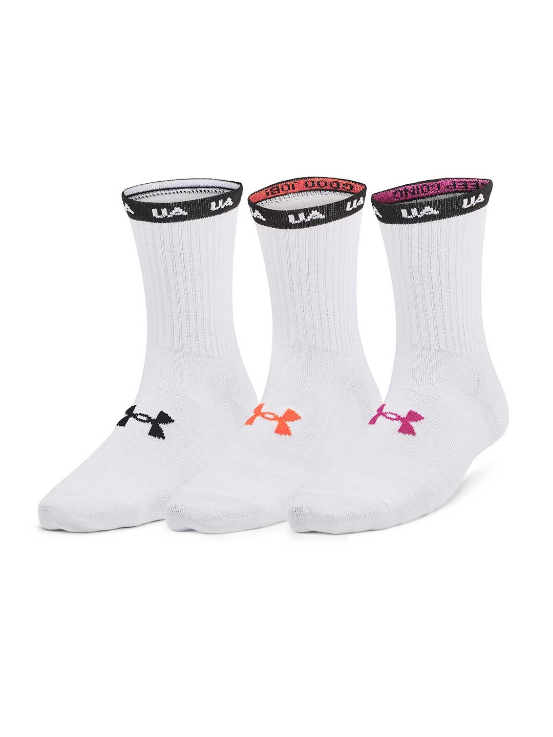 

UNDER ARMOUR Women Pack Of 3 Essential Nvlty Crew Socks, White