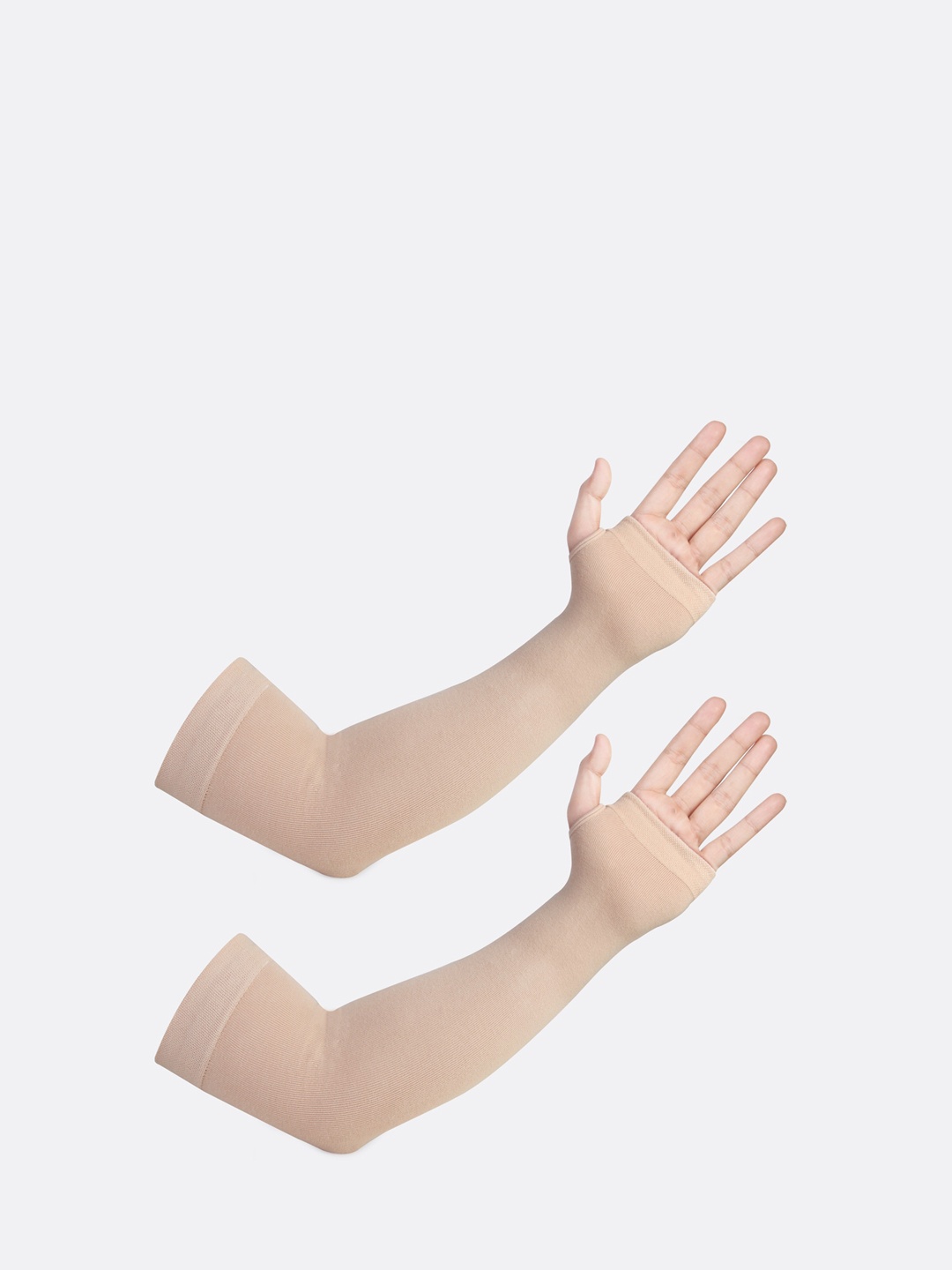 

Bonjour Unisex Pack Of 2 UPF 50 Protection Pure Cotton Sports Gloves, Beige