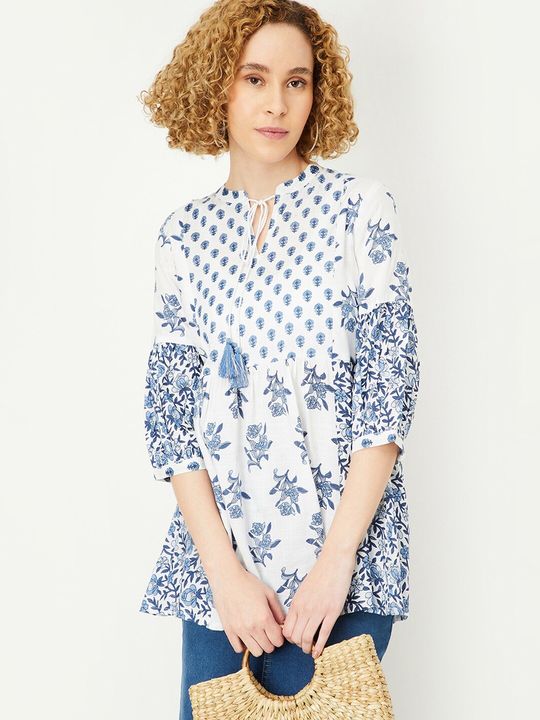 

max Floral Printed Tunic, Off white