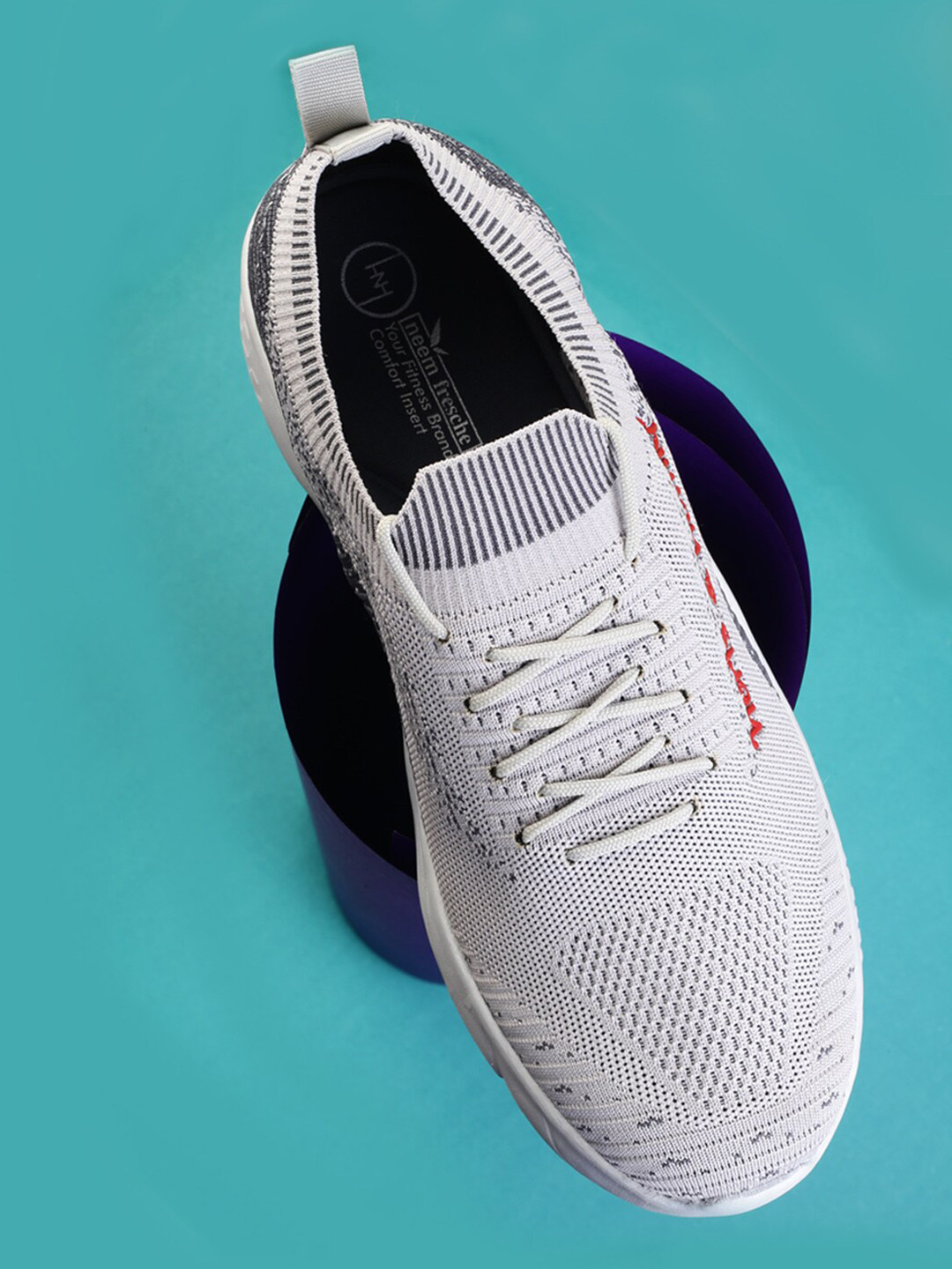 

Heris & Hemly Men Mesh Running Shoes, Grey