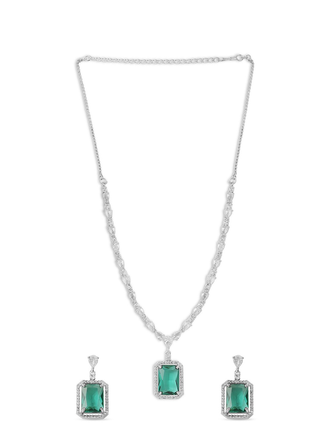 

Niska AD Studded Jewellery Set, Green