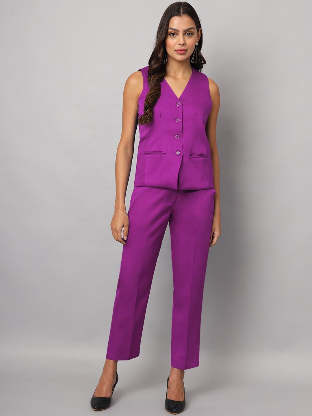 

BRINNS Single-Breasted Two-Piece Formal Suit, Purple