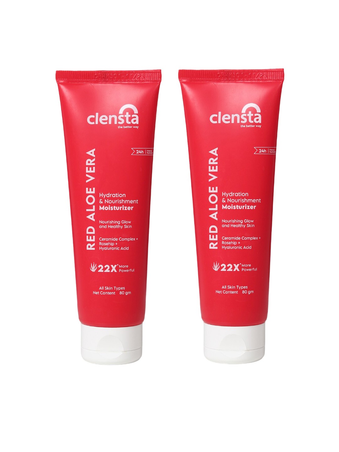 

Clensta Set of 2 Red Aloe Vera Hydrating Face Moisturizer With Hyaluronic Acid 80gm Each