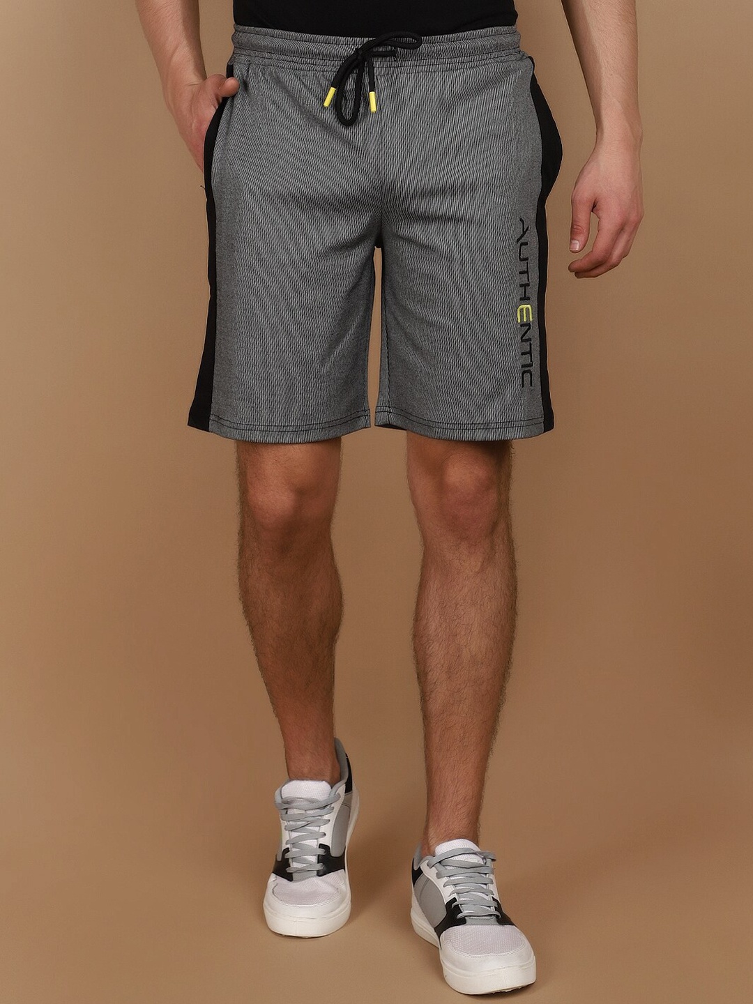 

V-Mart Men Mid Rise Cotton Shorts, Black