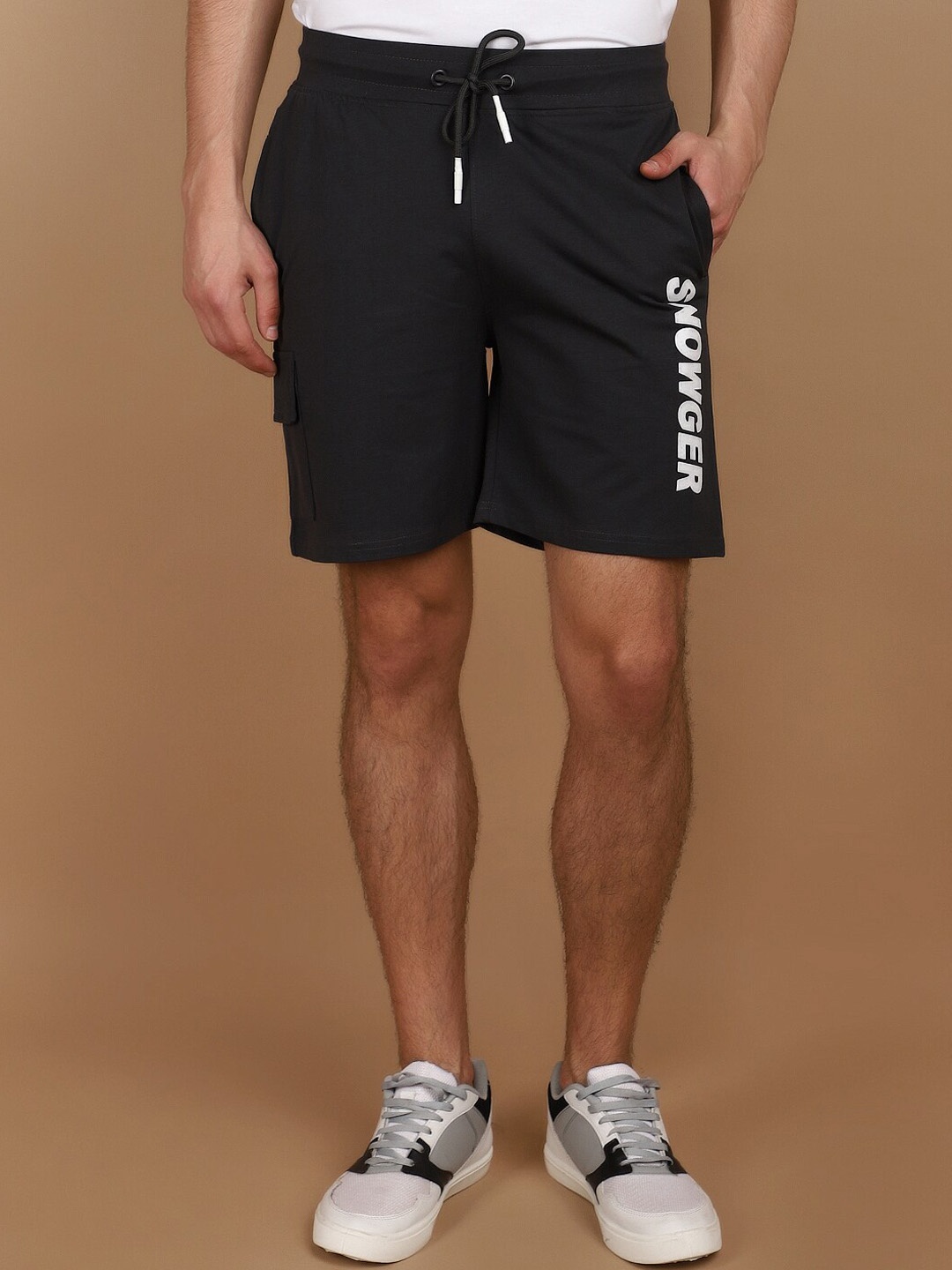 

V-Mart Men Mid-Rise Cotton Shorts, Grey