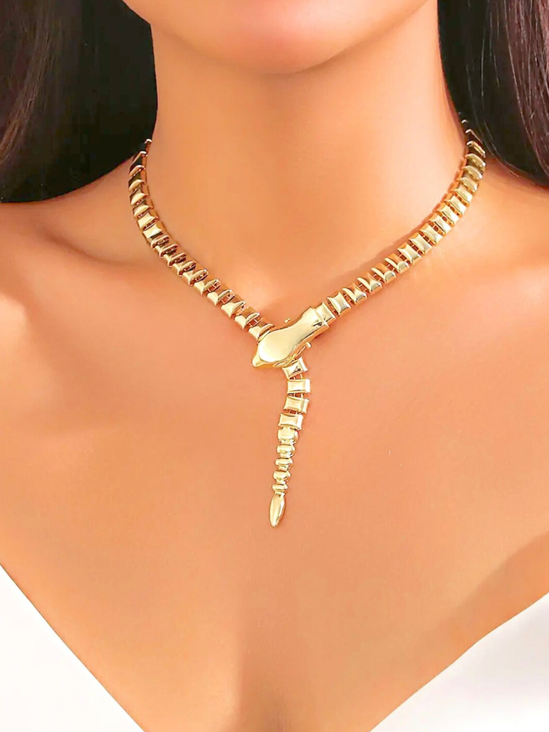 

SALVE Stainless Steel Choker Necklace, Gold
