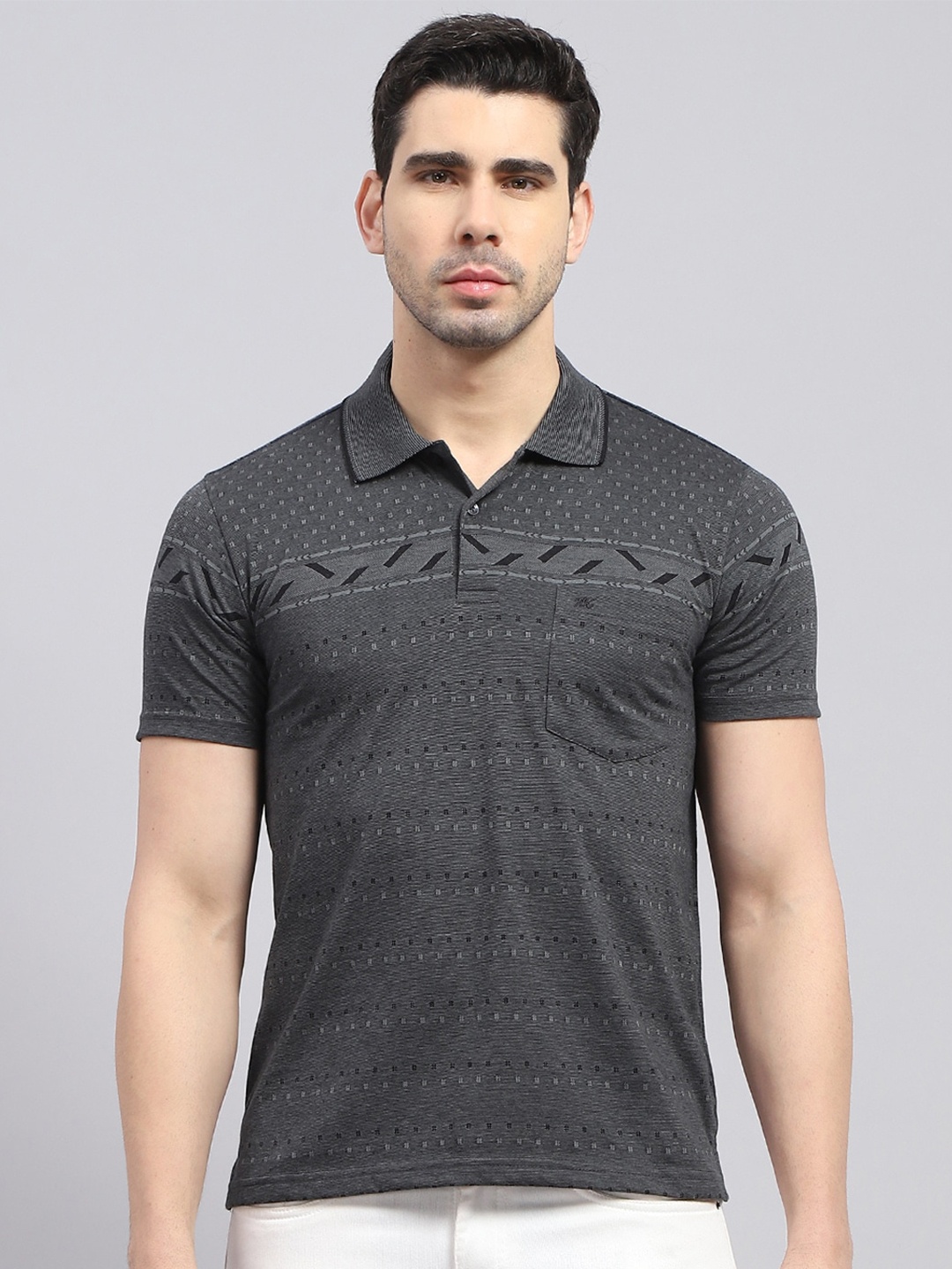 

Monte Carlo Abstract Printed Cotton Polo Collar T-Shirt, Charcoal