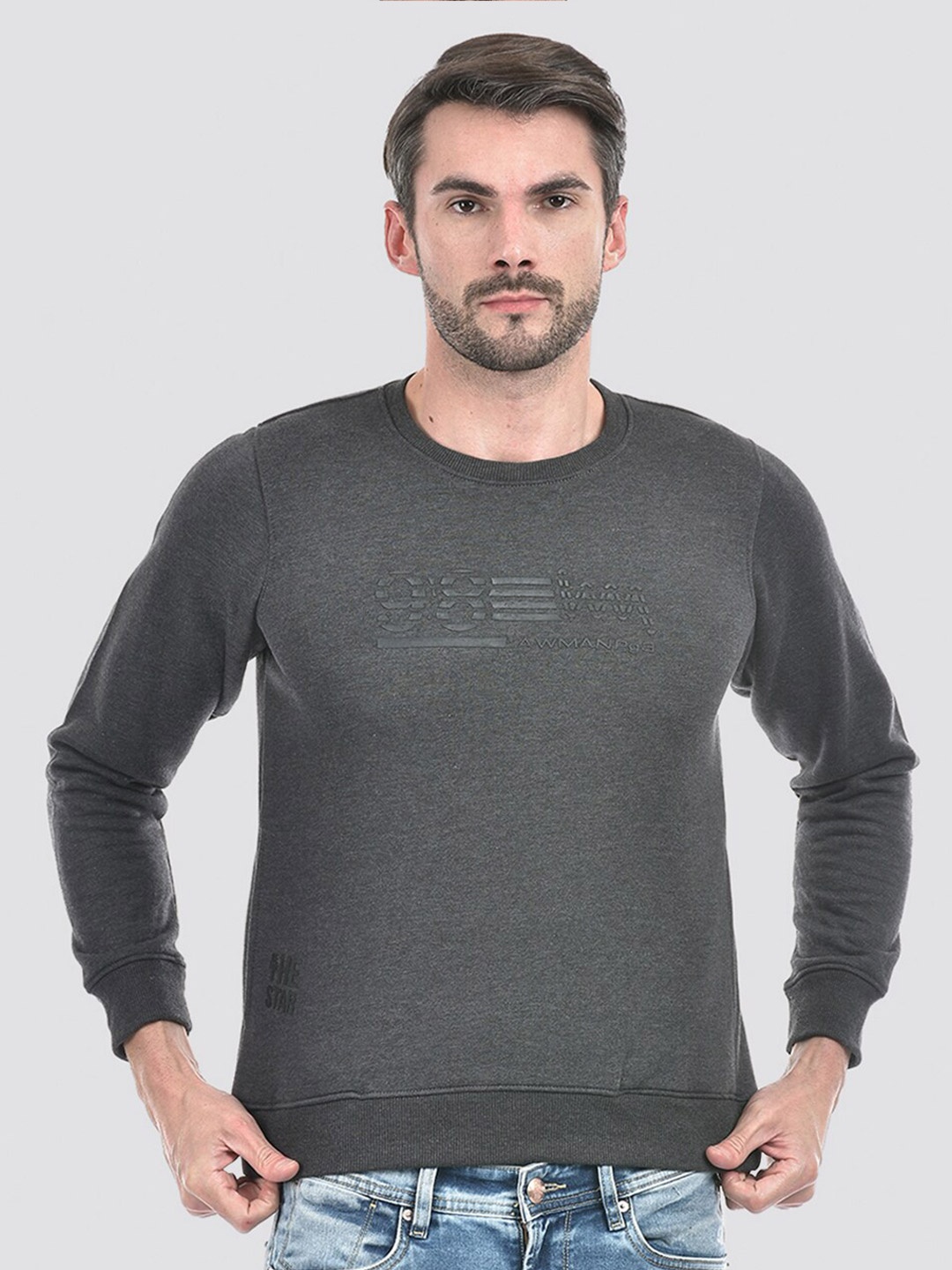 

Lawman pg3 Round Neck Pullover Sweatshirt, Grey