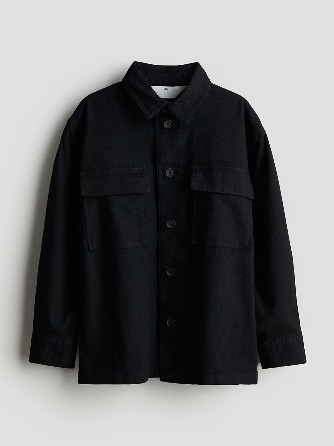 

H&M Boys Cotton Overshirt, Black