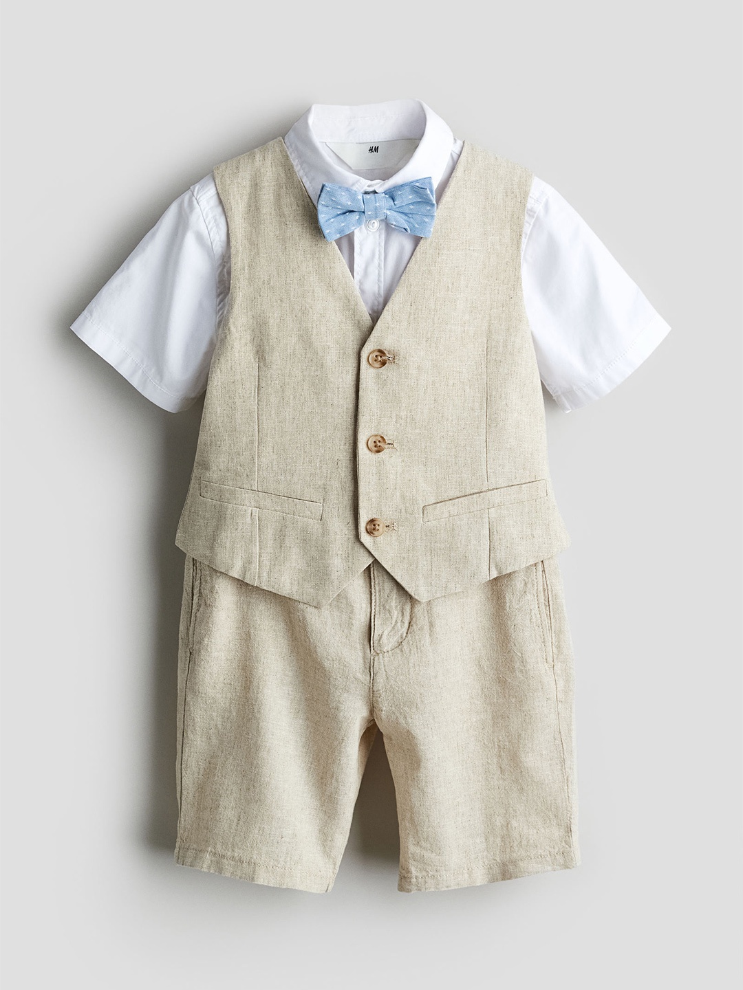 

H&M Boys 4-Piece Dressy Set, Beige